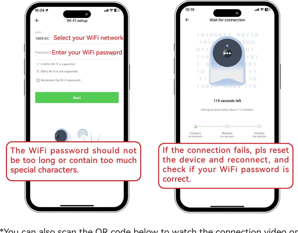 Sélectionnez votre réseau Wi-Fi et saisissez le mot de passe pour finaliser la connexion